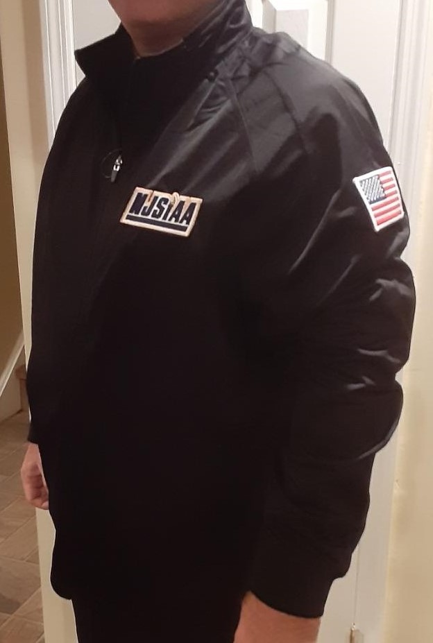 BKS232NJSIAA - Smitty Referee Jacket with Knit Cuff Zip Front Pregame Jacket W/NJSIAA Logo